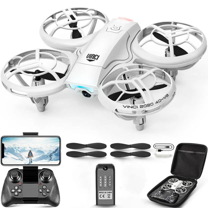 Mini Drone V8 com Câmara 4K HDWiFi FPV Vídeo em Tempo Real Drones Altura Manter RC Helicóptero Brinquedo de Presente para Adultos e Crianças