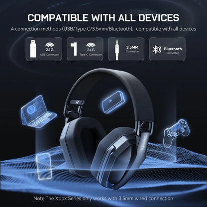 Auriculares sem fios para jogos SuperEQ G19BT 2.4 GHz, ultraleves, com Bluetooth 5.4 e microfone para PC/PS5/Xbox, da EKSA Choice