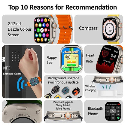 Relógio Inteligente T10 Ultra Atende Chamadas Desportivo Fitness Rastreador Mostrador Personalizado Smartwatch Masculino Feminino Presente para Apple Phone PK IWO 27 X8 T500