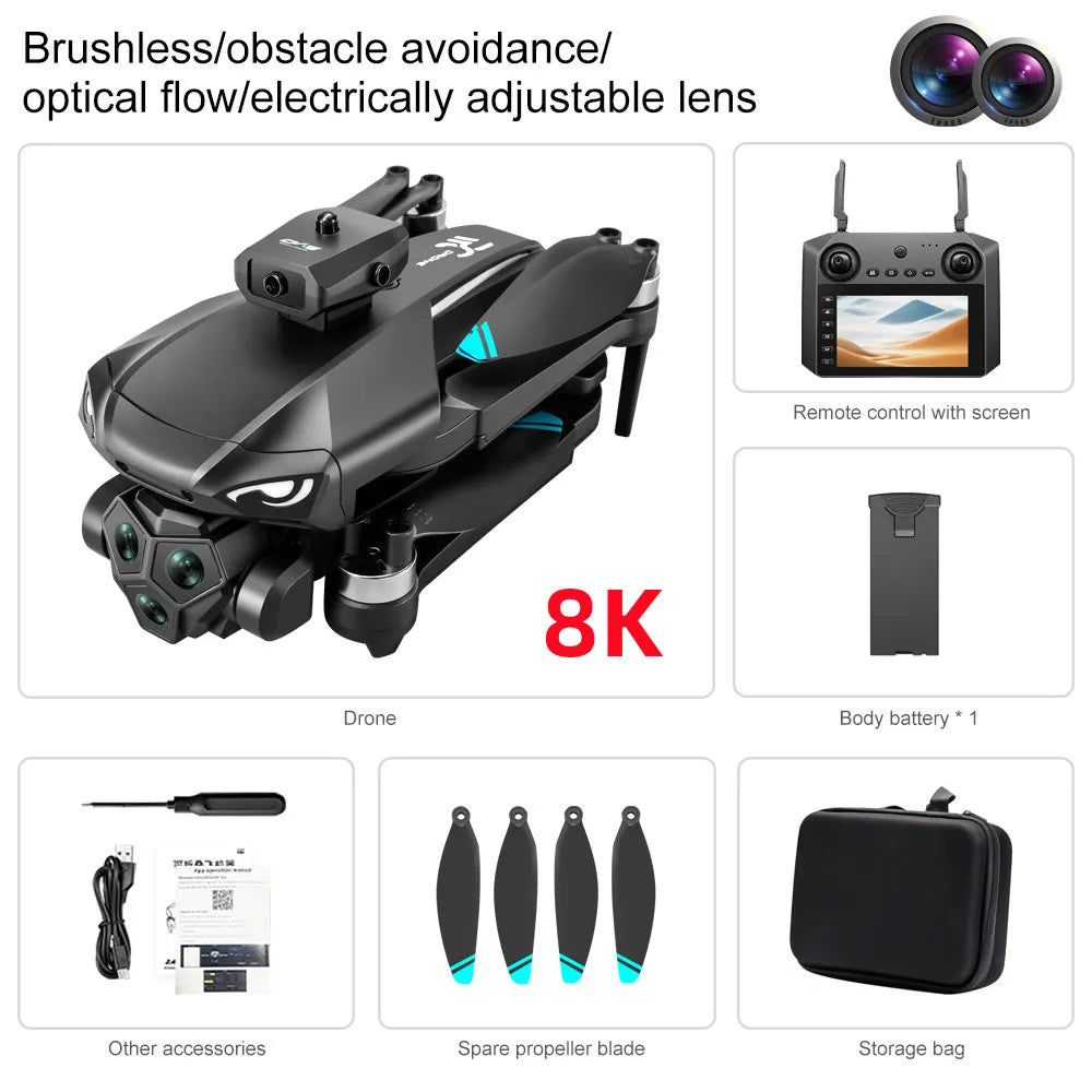 Xiaomi M33 MAX  Drone Professional 4K/6K HD ESC Sero Dual Camera 5G Wifi GPS Foldable Brushless Optical Flow RC Quadcopter Toys
