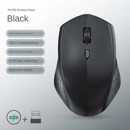 Rato Bluetooth 5.2 sem fios 2.4G, modo duplo, silencioso, recarregável, 1600 DPI, para portátil, Windows, Mac OS